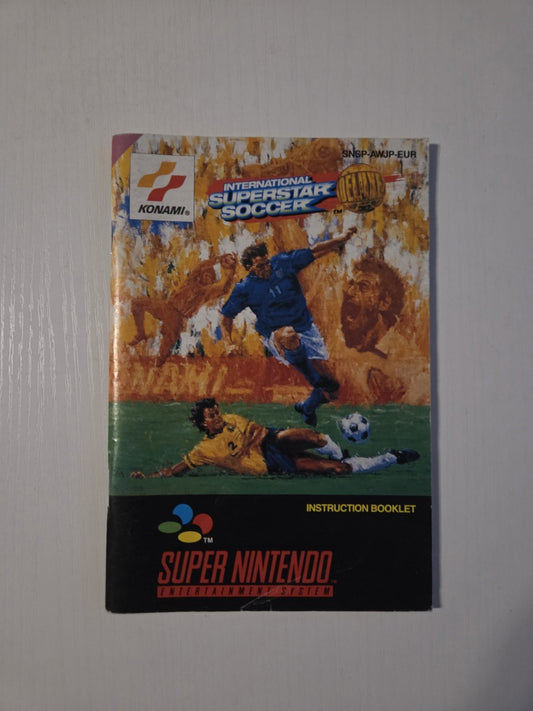SNES Super Nintendo International Superstar Soccer Deluxe Instruction Booklet 
