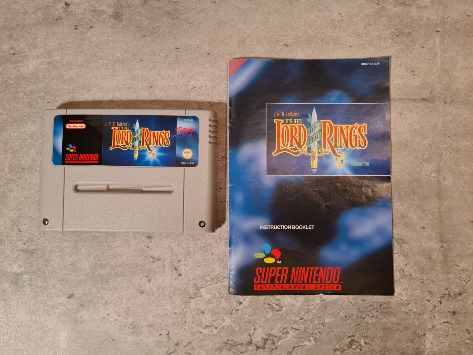 SNES Super Nintendo The Lord of The Rings Volume One mit OVP und Anleitung EUR - T-Retro-Games 