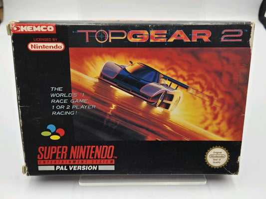 SNES Super Nintendo TopGear2 mit OVP und Anleitung UKV
