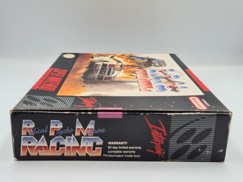 SNES Super Nintendo Radical Psycho Machine Racing mit OVP und Anleitung NTSC-USA - T-Retro-Games 