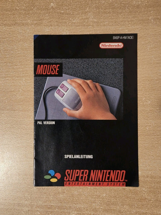 SNES Super Nintendo Mouse Spielanleitung Instruction Booklet NOE