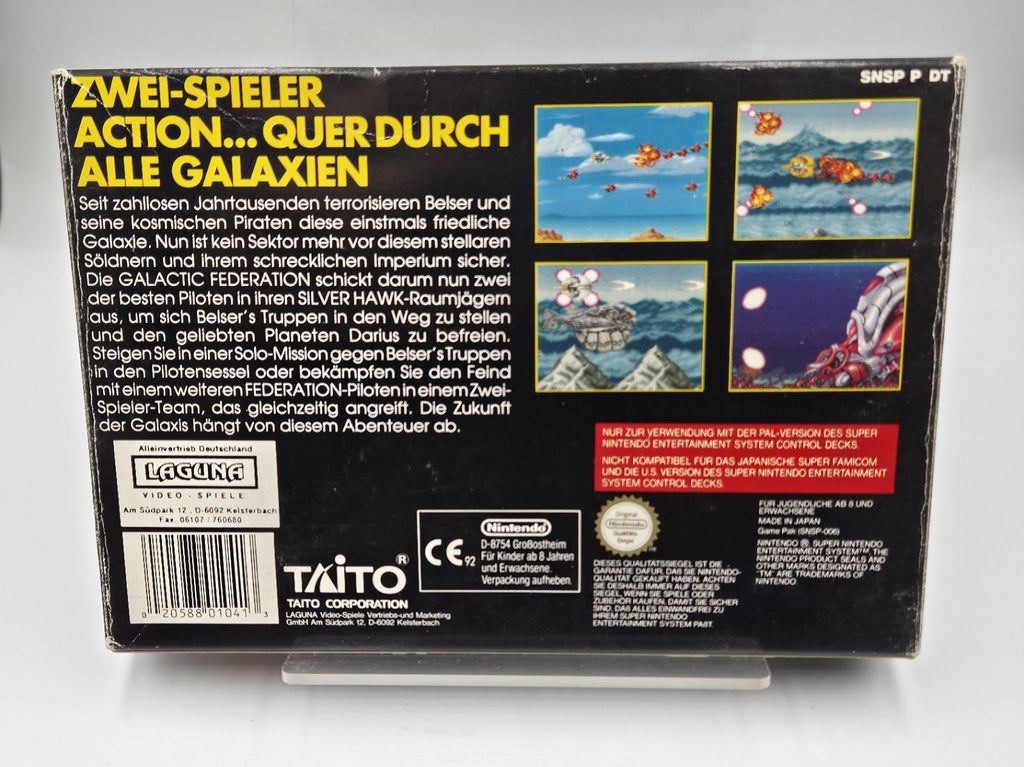 SNES Super Nintendo Spiel Darius Twin mit OVP und Anleitung NOE 