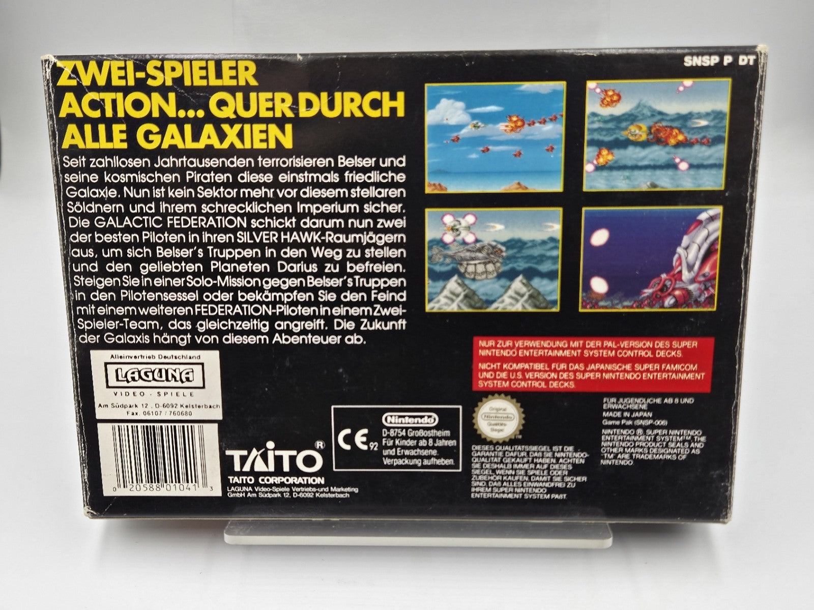 SNES Super Nintendo Spiel Darius Twin mit OVP und Anleitung NOE 