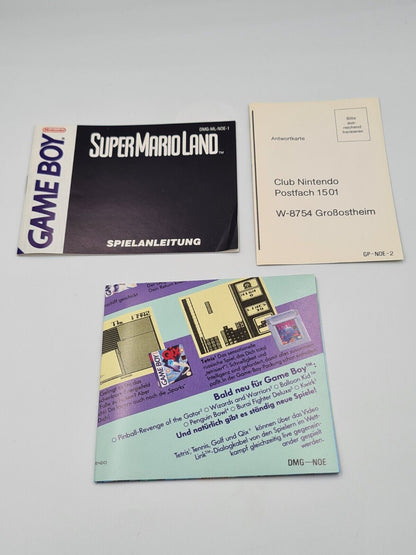 Nintendo Game Boy Classic Spiel Super Mario Land mit OVP und Anleitung NOE - T-Retro-Games 