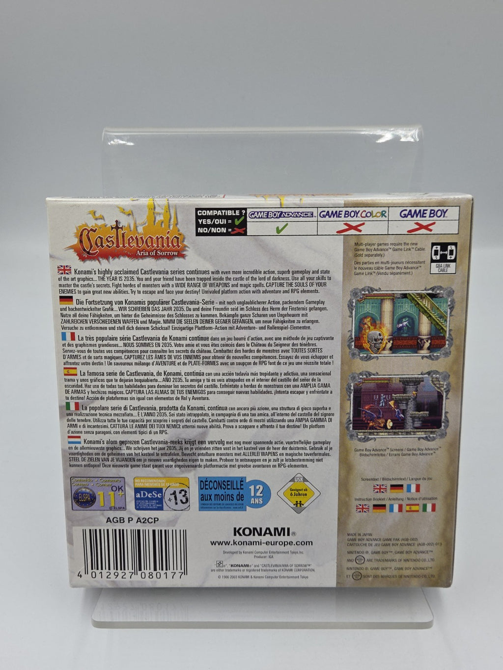 Nintendo Gameboy Advance Castlevania Aria of Sorrow + OVP+Anleitung + Poster EUR