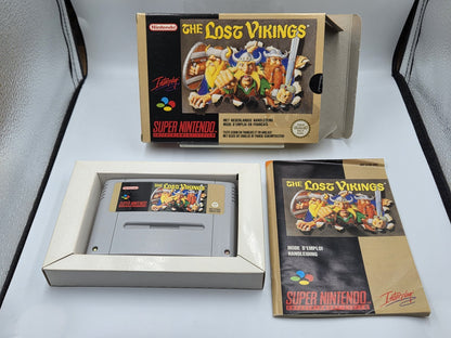 SNES Super Nintendo The Lost Vikings mit OVP und Anleitung FAH/SFRA