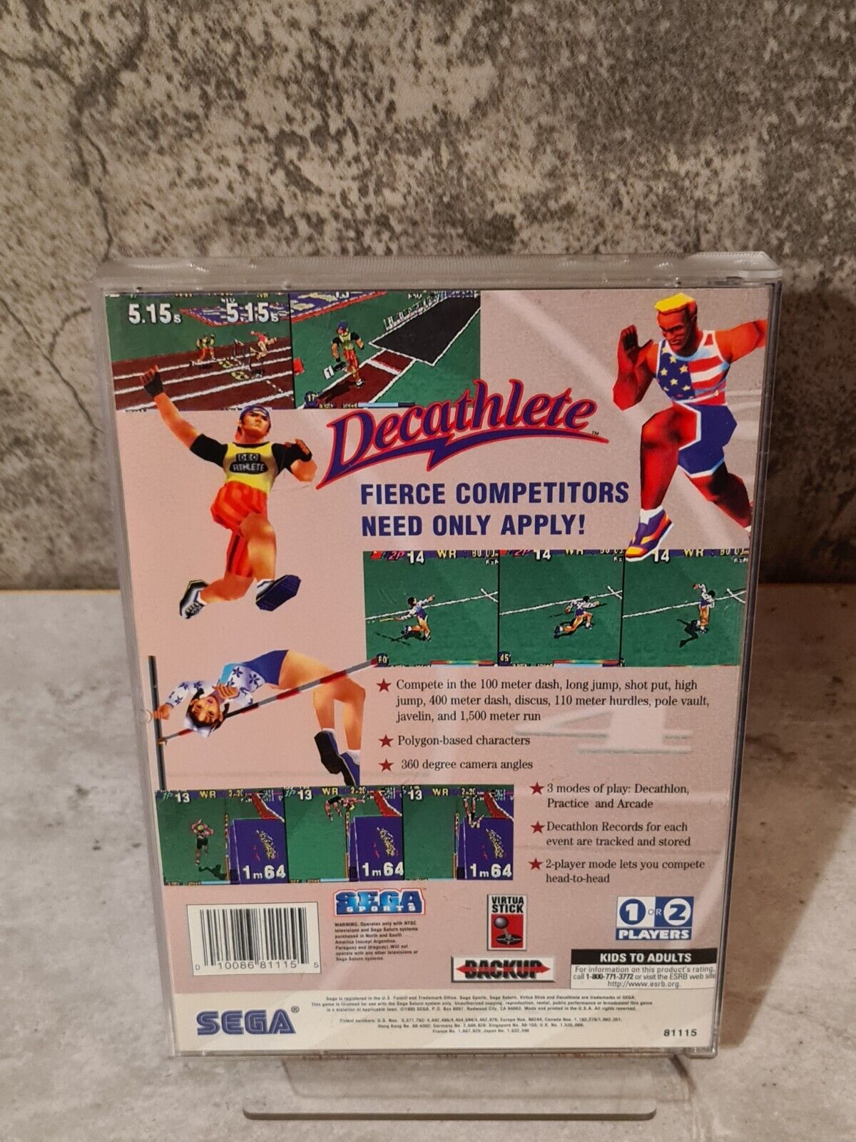 Sega Saturn Decathlete mit OVP und Anleitung NTSC-USA - T-Retro-Games 