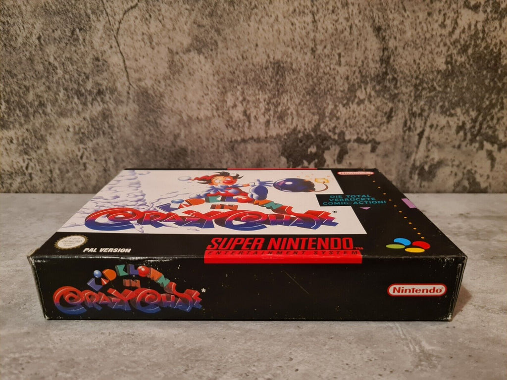 SNES Super Nintendo Kid Klown in Crazy Chase mit OVP und Anleitung NOE - T-Retro-Games 
