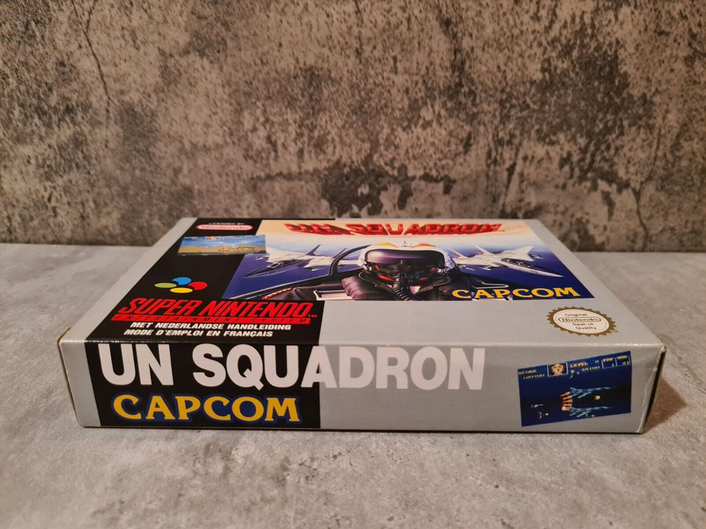 SNES Super Nintendo UN Squadron mit OVP und Anleitung FAH - T-Retro-Games 