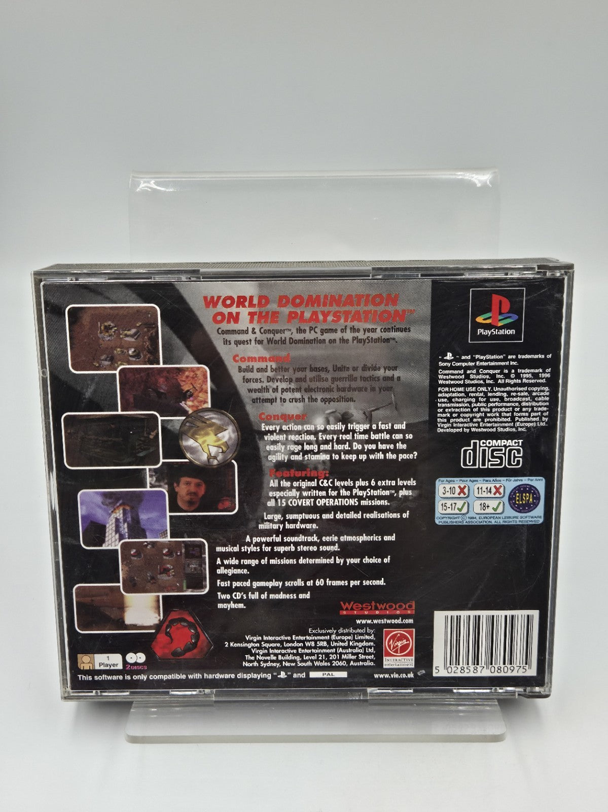 PS1 Playstation 1 Command & Conquer mit OVP und Anleitung Englisch 2 Discs 