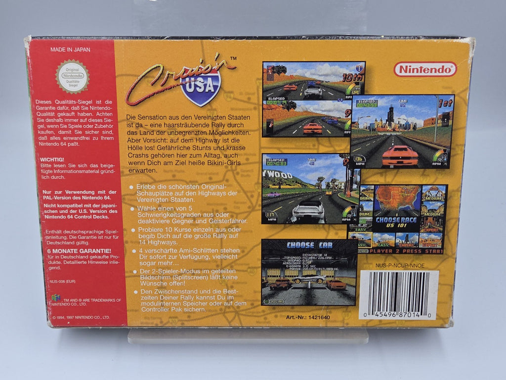 N64 Nintendo 64 Spiel Cruis'n USA mit OVP und Anleitung NOE