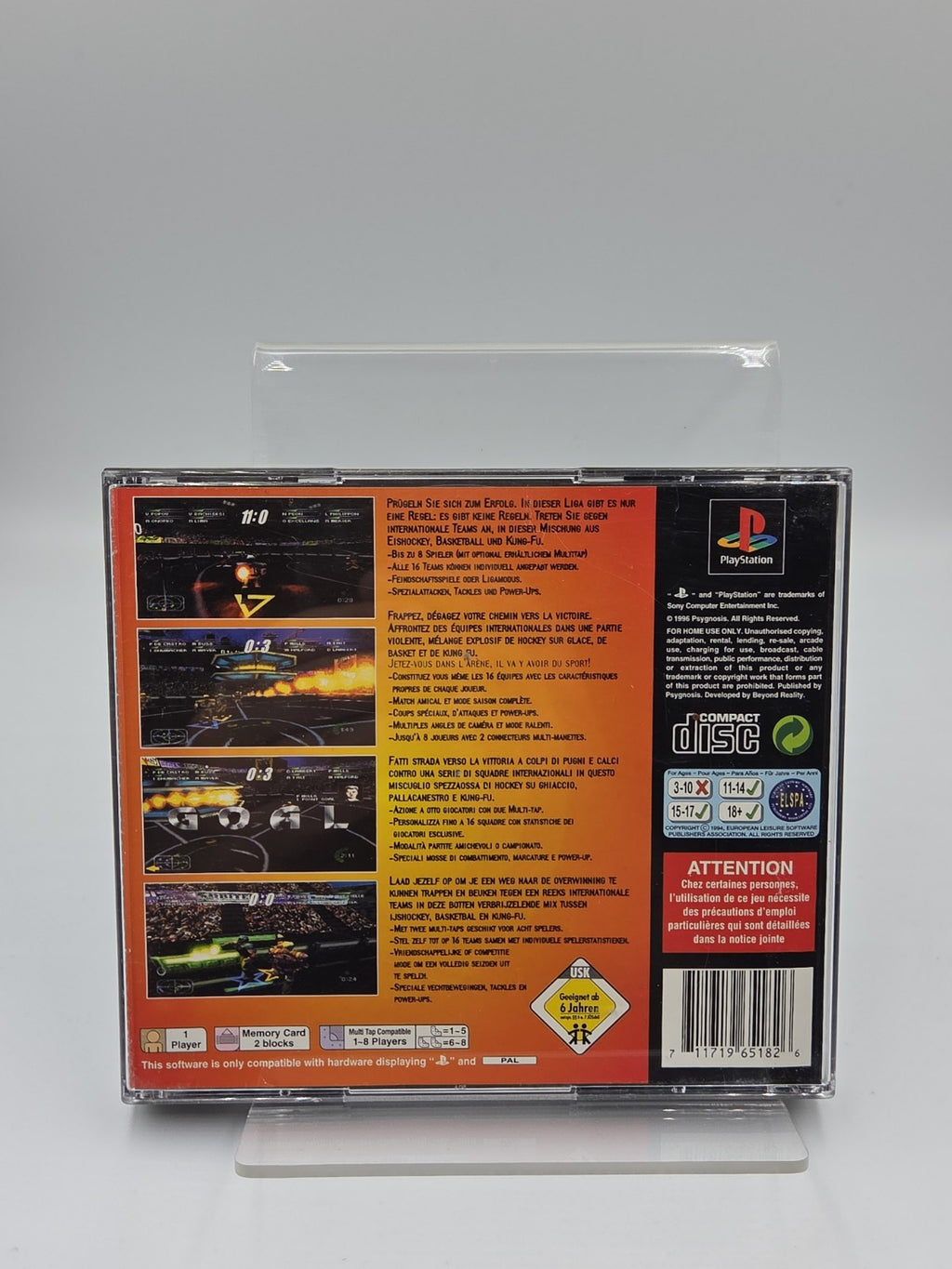 PS1 Playstation 1 Spiel Riot mit OVP und Anleitung Multilingual