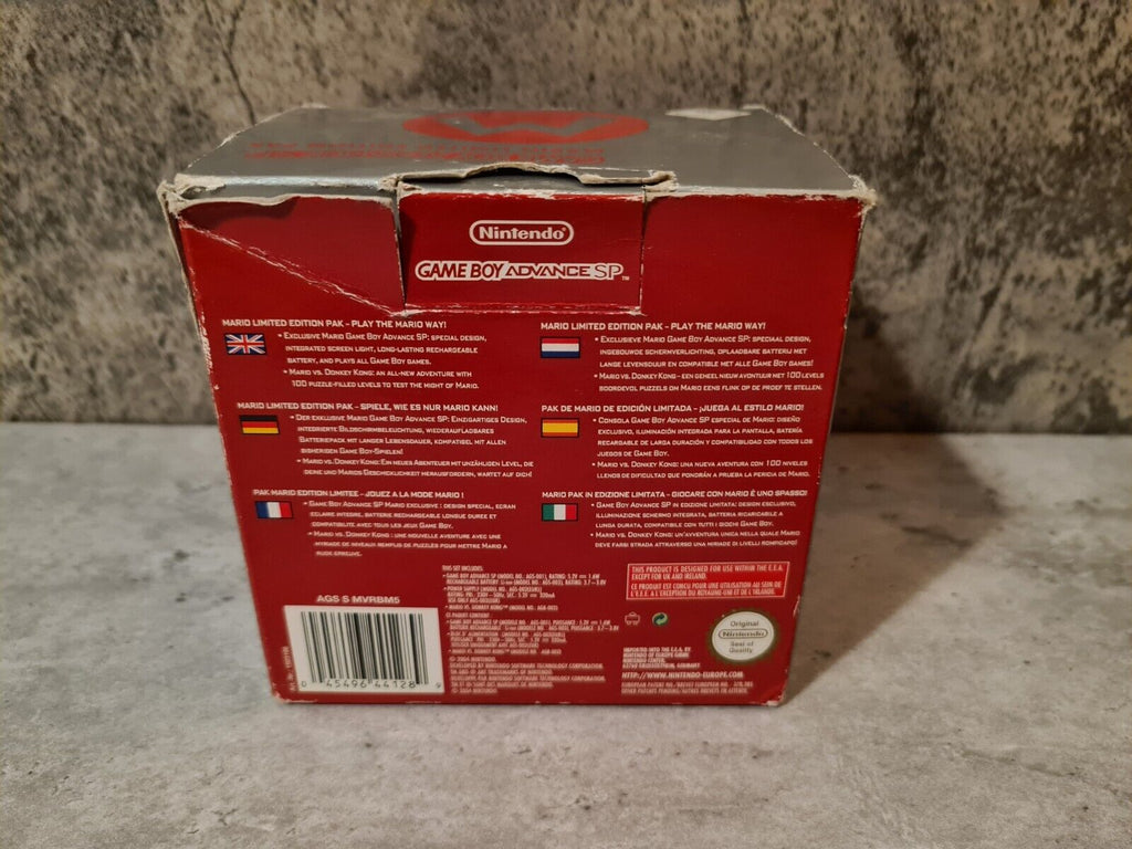 Game Boy Advance SP Mario Limited Edition Pak OVP Konsole Console AGS-001 - T-Retro-Games 