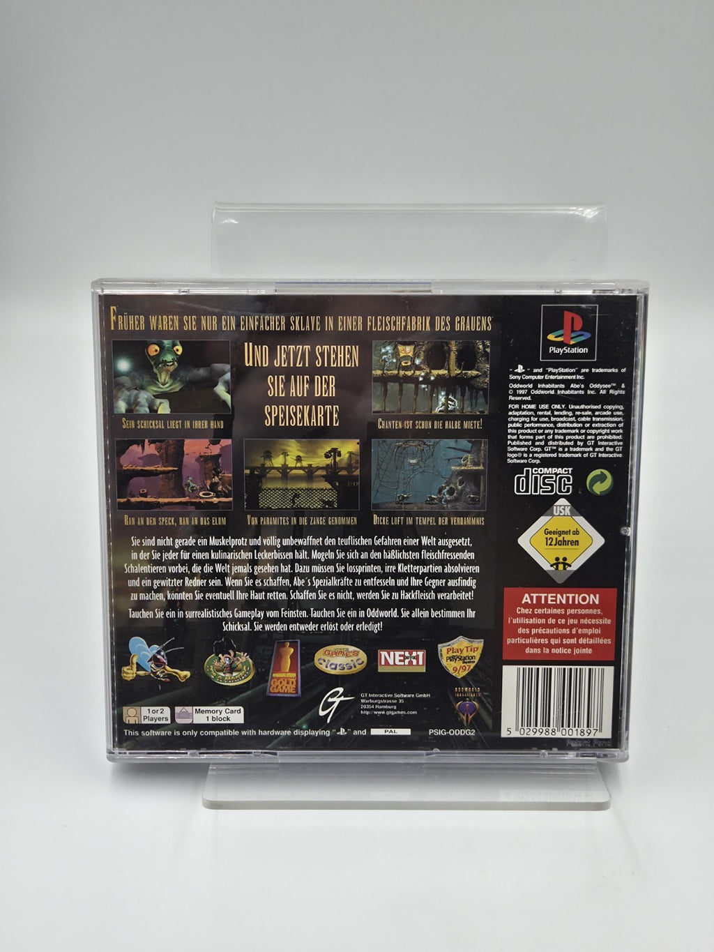 PS1 Playstation 1 Spiel Oddworld Abe's Oddysee mit OVP + Anleitung Deutsch