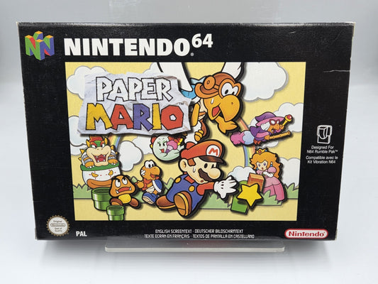 N64 Nintendo 64 Paper Mario mit OVP und Anleitung EUR