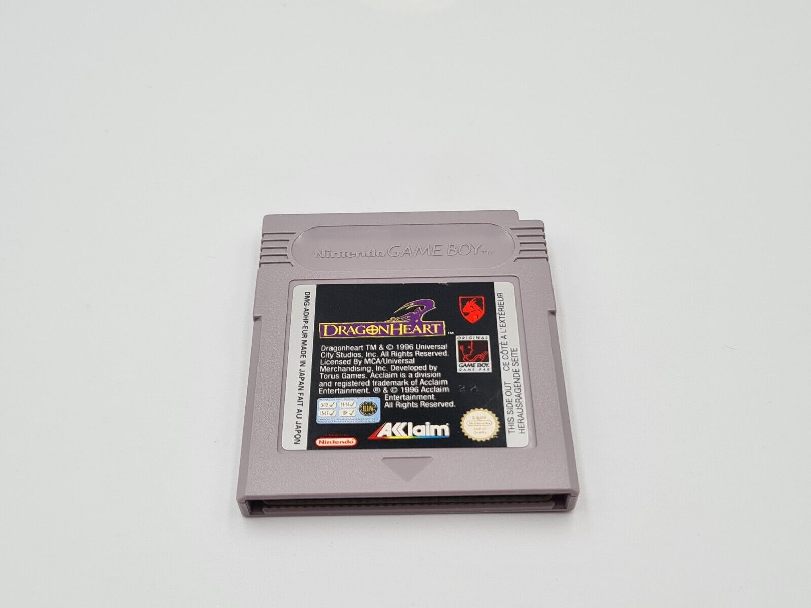 Nintendo Game Boy Classic DragonHeart mit OVP und Anleitung EUR - T-Retro-Games 