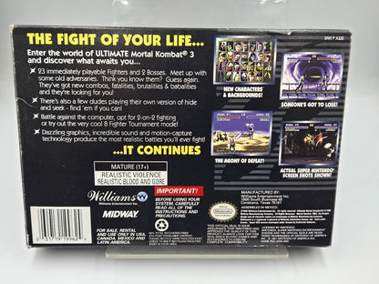 SNES Super Nintendo Ultimate Mortal Kombat 3 mit OVP und Anleitung NTSC USA
