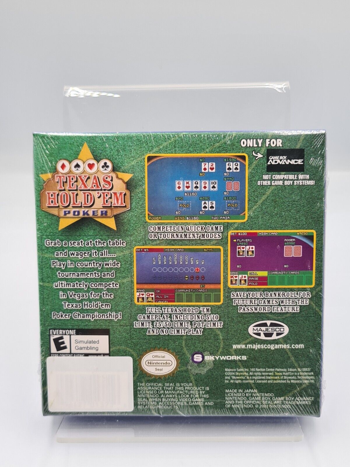 Nintendo Game Boy Advance Texas Hold'Em Poker USA Sealed Neu New - T-Retro-Games 