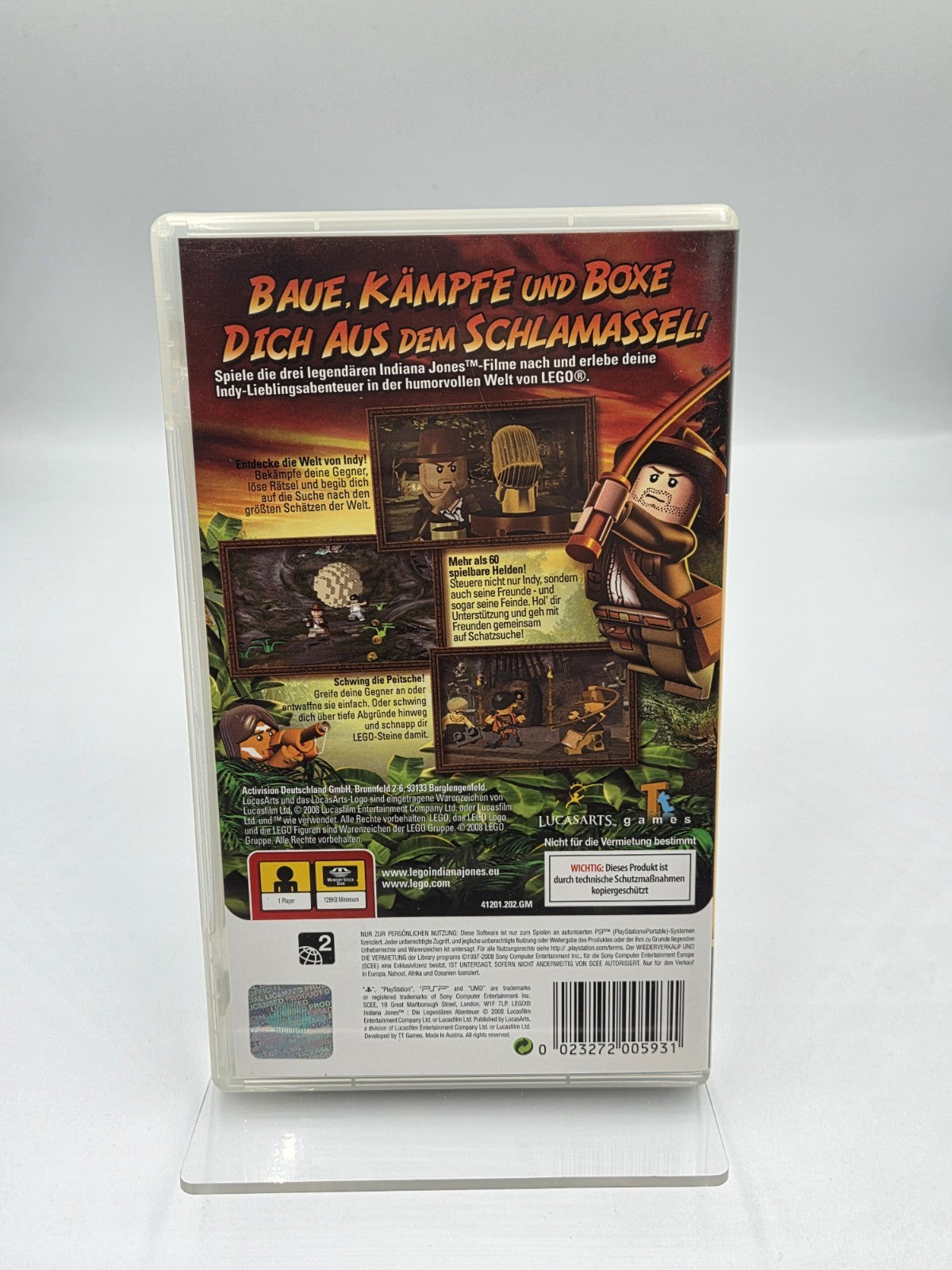 Sony PSP Lego Indiana Jones die legendären Abenteuer mit OVP und Anleitung