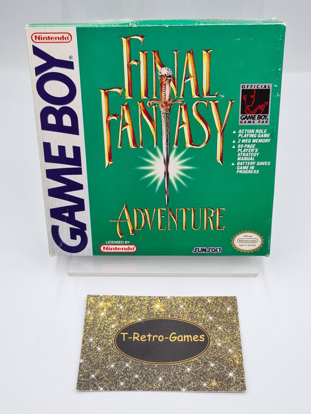 Nintendo Game Boy Classic Final Fantasy Adventure mit OVP + Anleitung + Map USA - T-Retro-Games 