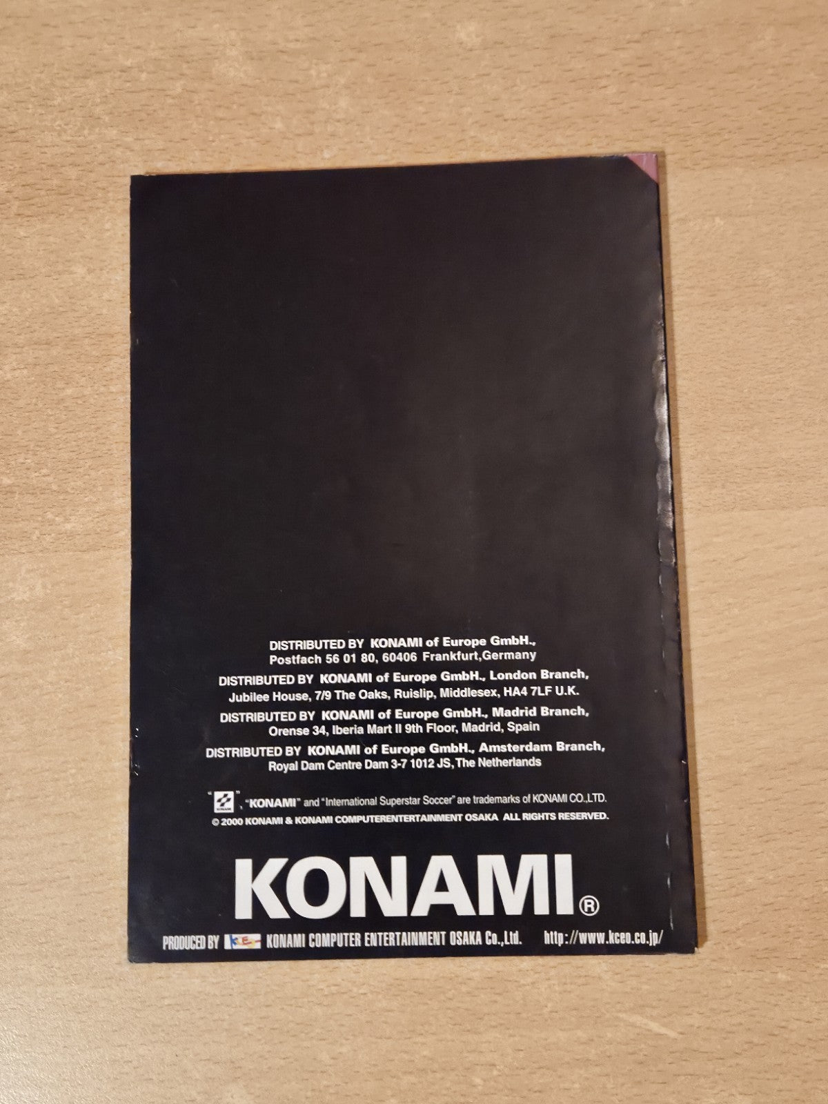 N64 Nintendo 64 International Superstar Soccer 2000 Instruction Booklet EUR
