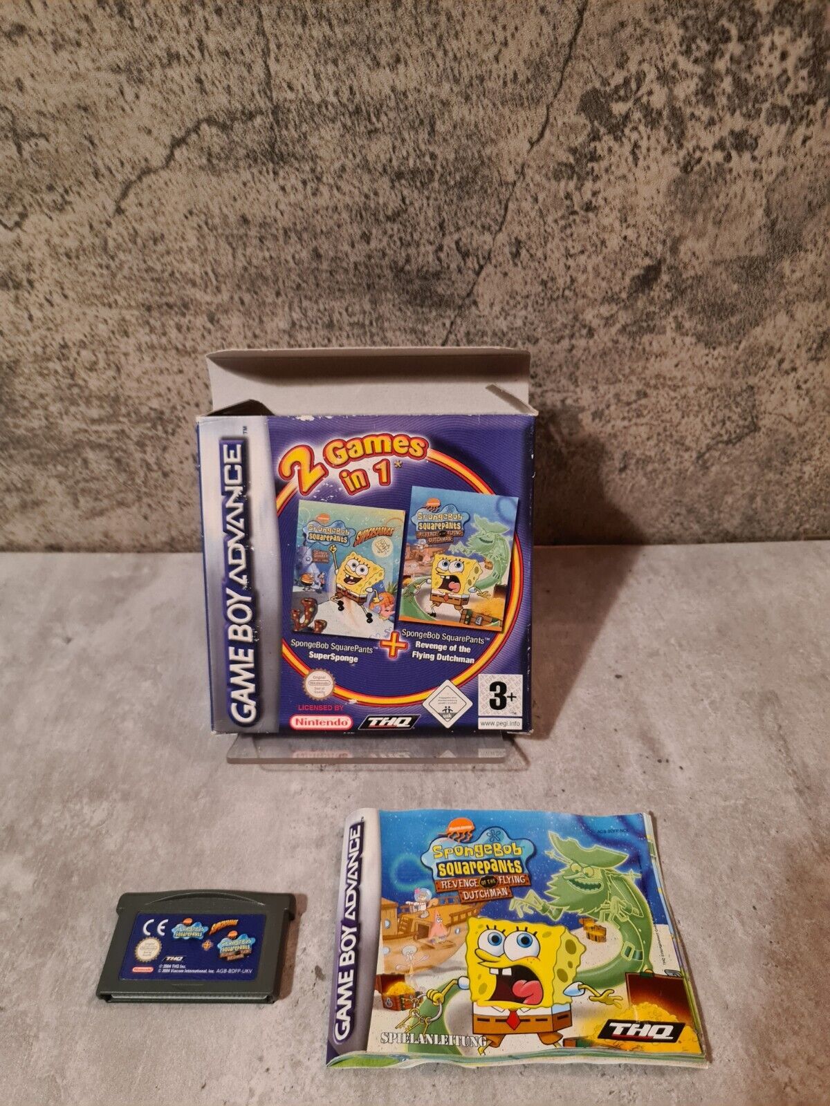 Nintendo Gameboy Advance Spongebob 2 Games in 1 mit OVP und Anleitung NOE - T-Retro-Games 