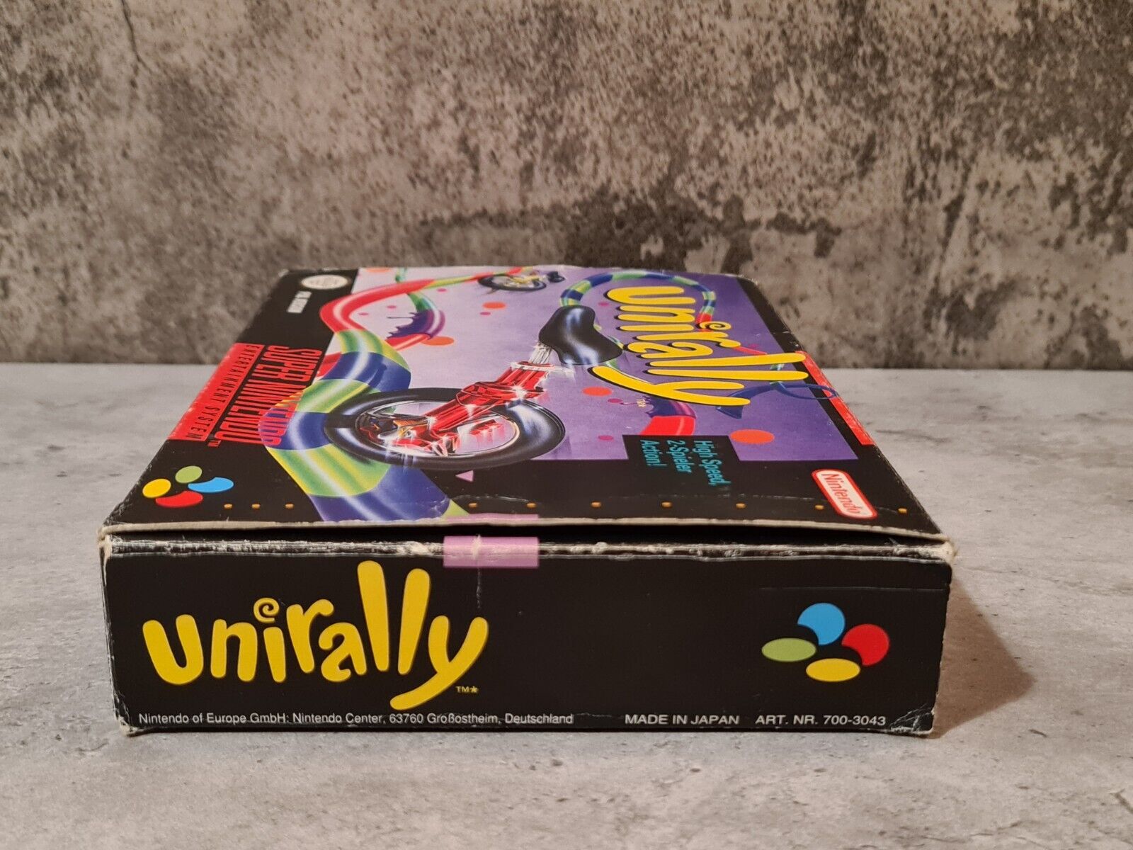 SNES Super Nintendo Unirally mit OVP und Anleitung NOE - T-Retro-Games 