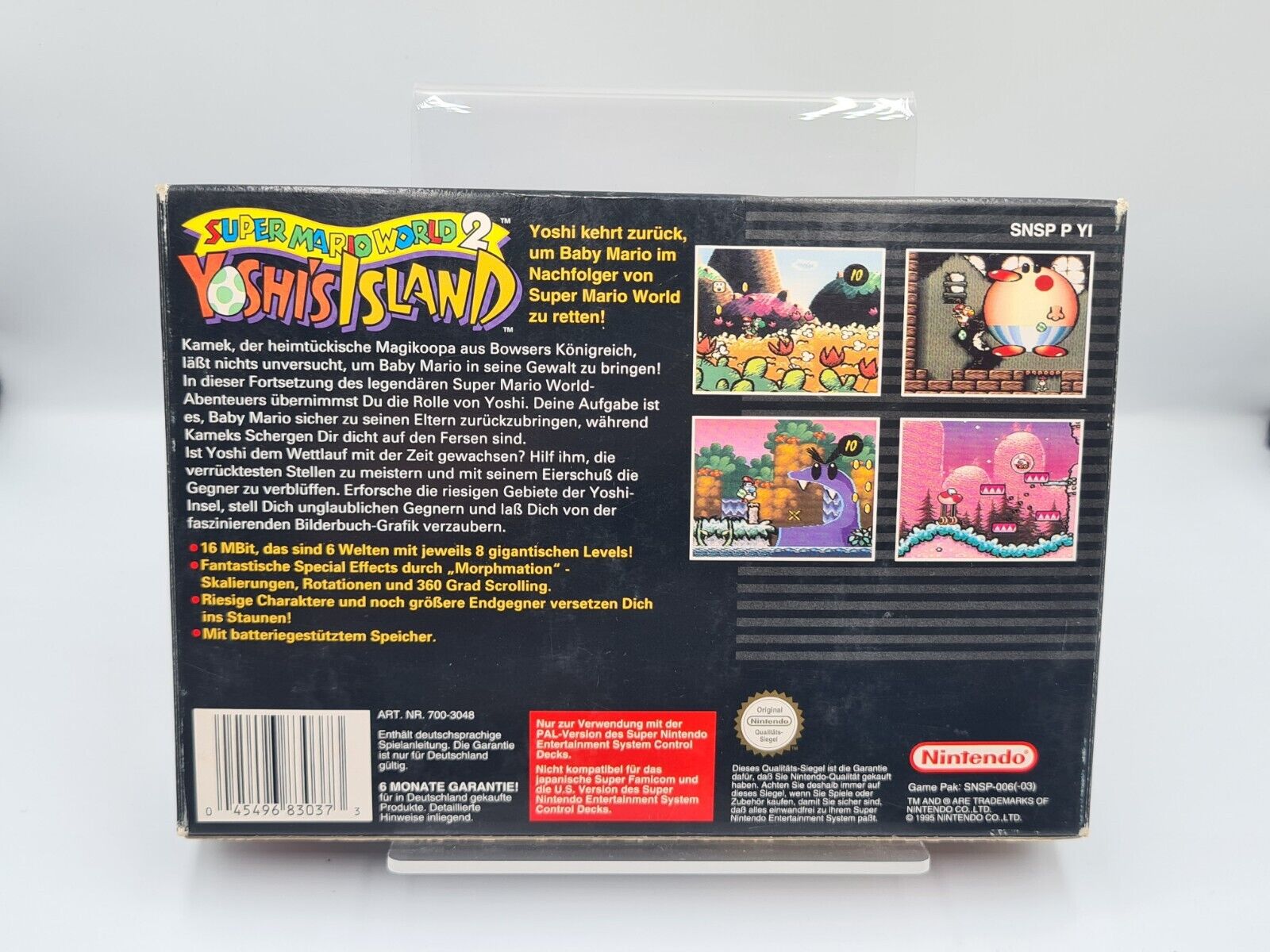 SNES Super Nintendo Super Mario World 2: Yoshi's Island mit OVP + Anleitung NOE - T-Retro-Games 