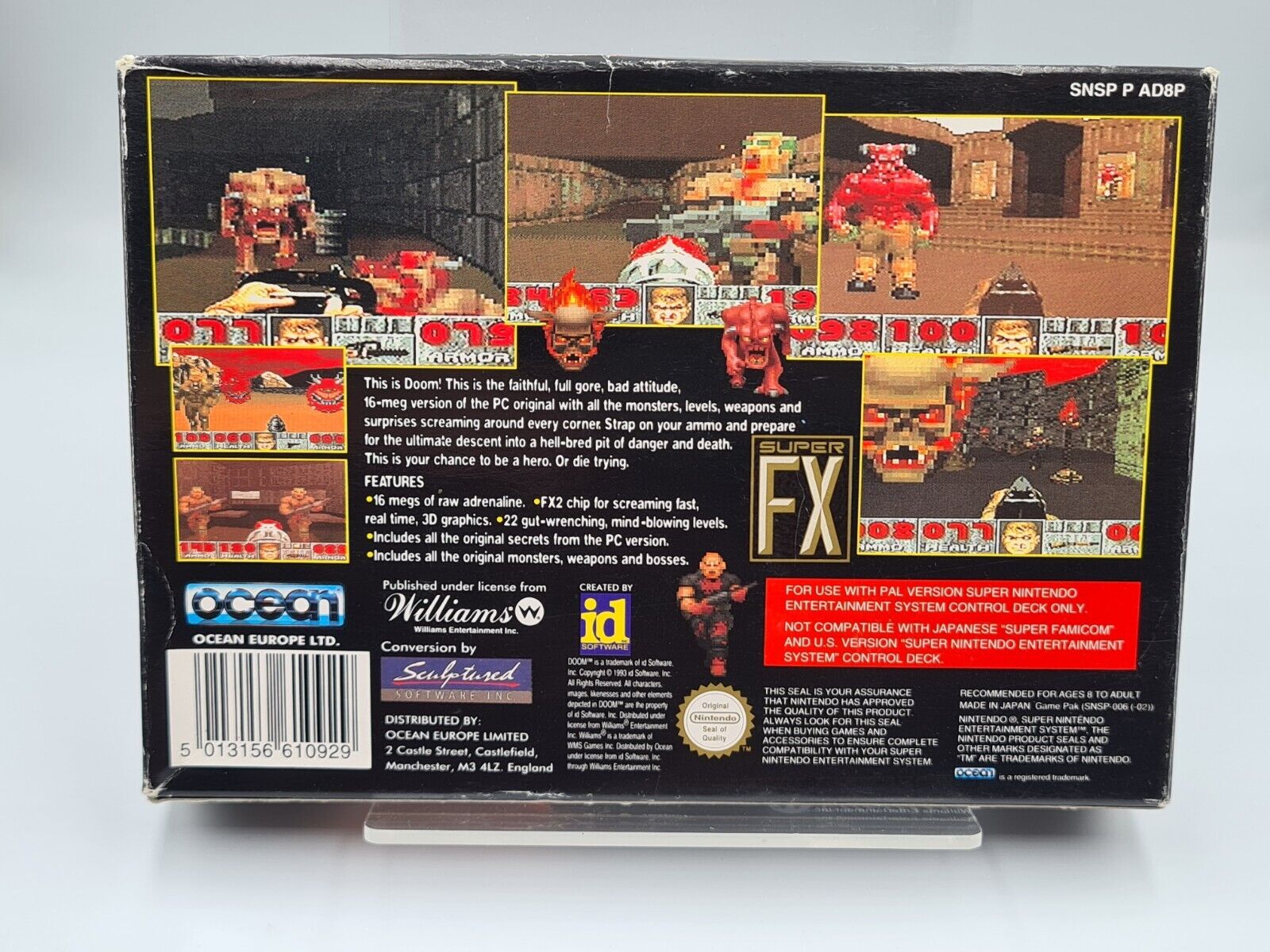 SNES Super Nintendo Doom mit OVP und Anleitung UKV - T-Retro-Games 