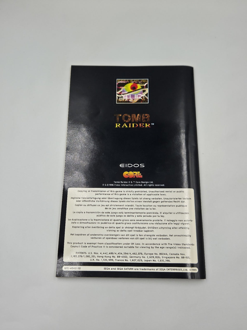 Sega Saturn Spiel Tomb Raider mit OVP und Anleitung Multi Language 