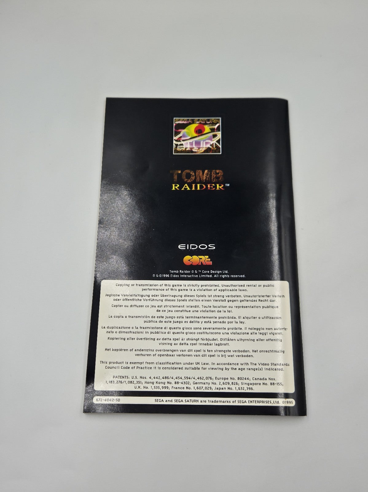 Sega Saturn Spiel Tomb Raider mit OVP und Anleitung Multi Language 