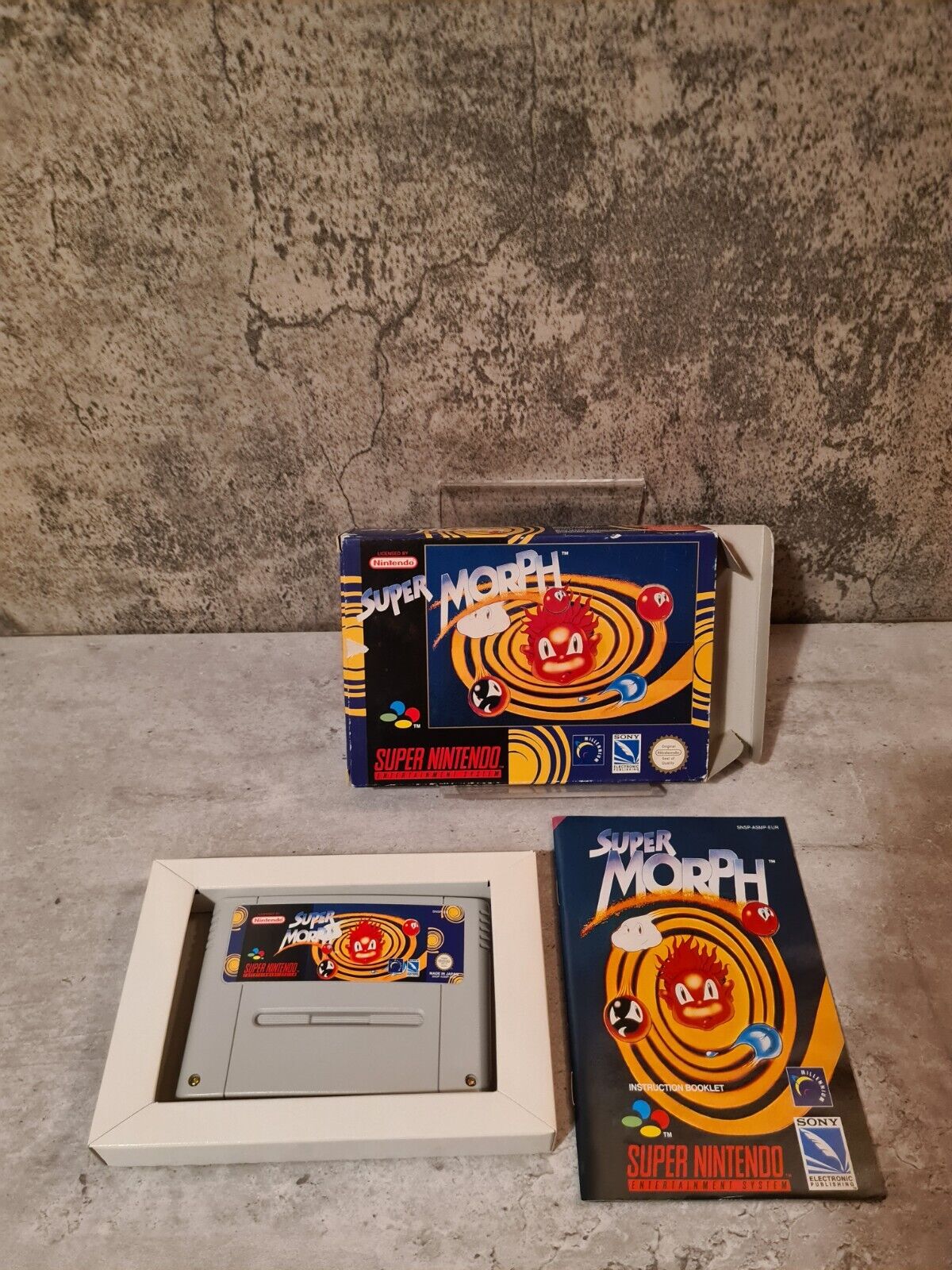 SNES Super Nintendo Super Morph mit OVP und Anleitung EUR - T-Retro-Games 