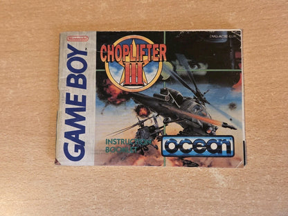 Nintendo Game Boy Classic Choplifter III Spielanleitung Instruction Booklet EUR