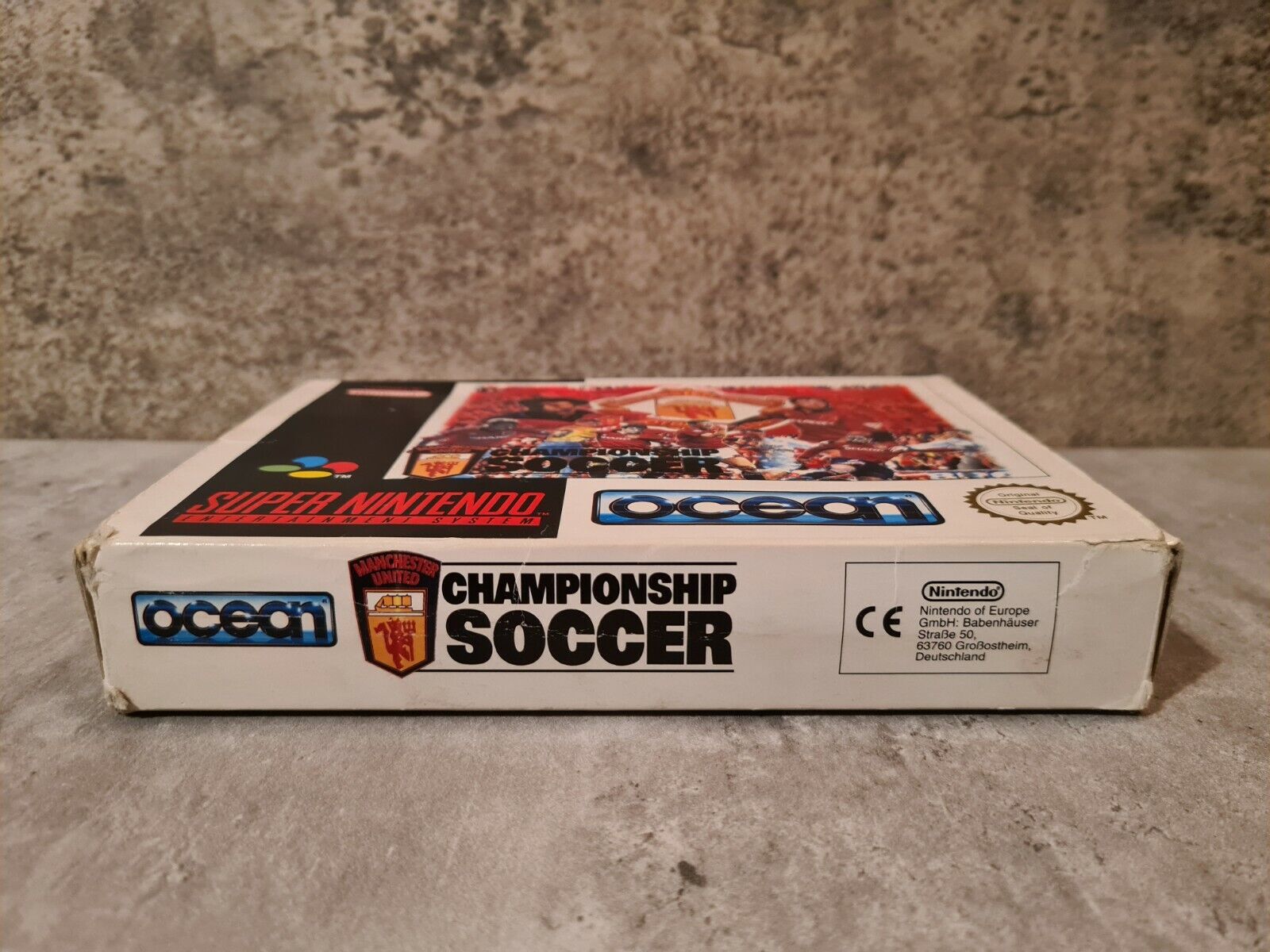 Super Nintendo Manchester United Championship Soccer mit OVP und Anleitung UKV - T-Retro-Games 
