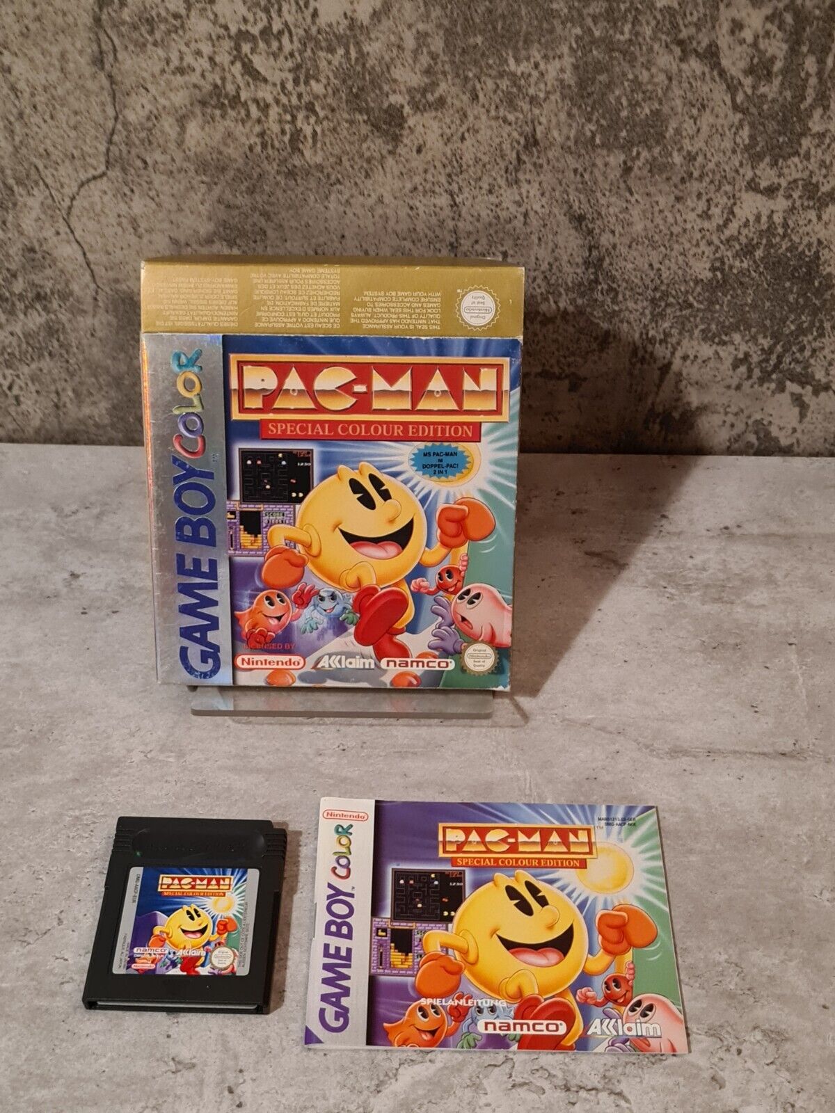 Nintendo Game Boy Color Pac-Man Special Colour Edition mit OVP und Anleitung EUR - T-Retro-Games 