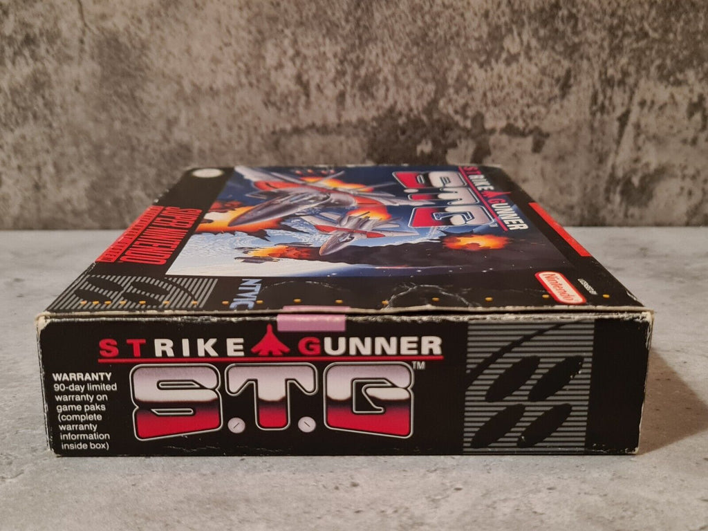 SNES Super Nintendo Strike Gunner S.T.G mit OVP und Anleitung NTSC-USA - T-Retro-Games 