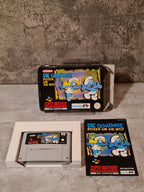 Super Nintendo Die Schlümpfe Reisen Um Die Welt mit OVP und Anleitung NOE - T-Retro-Games 
