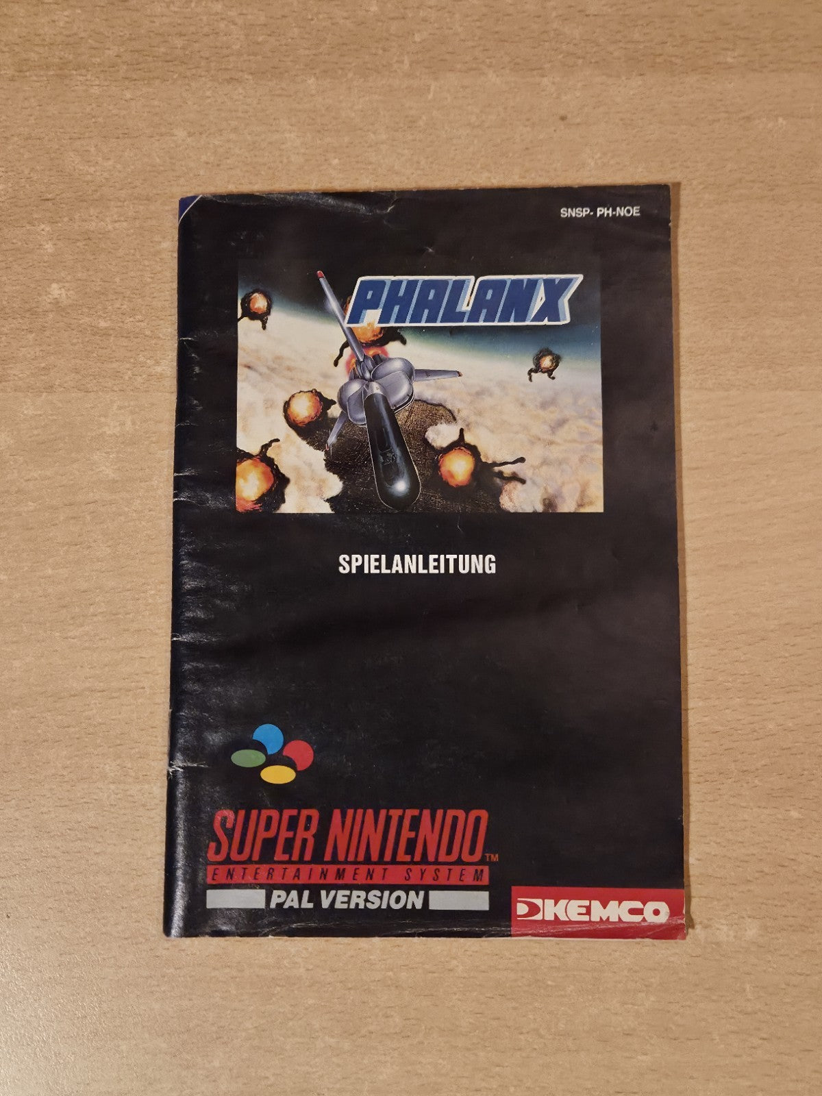 SNES Super Nintendo Phalanx Spielanleitung Instruction Booklet NOE