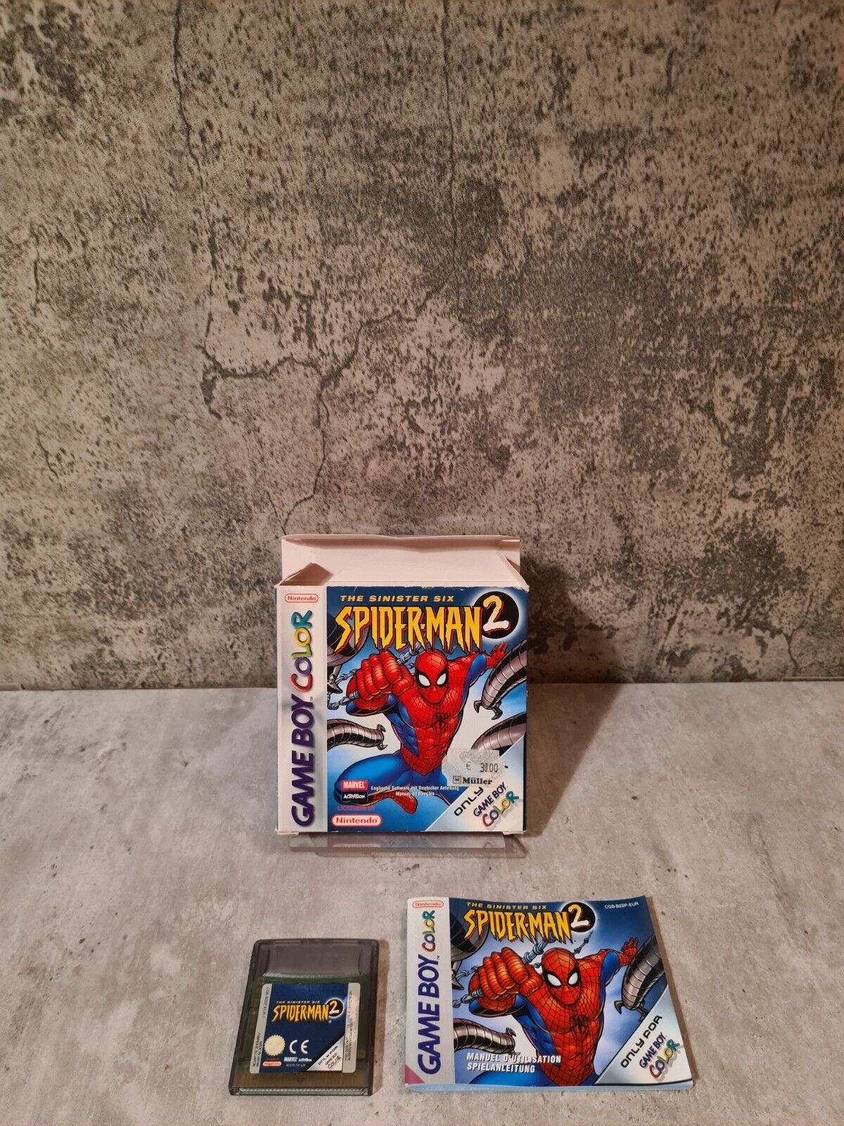 Nintendo Gameboy Color Spider-Man 2 The Sinister Six mit OVP und Anleitung EUR - T-Retro-Games 