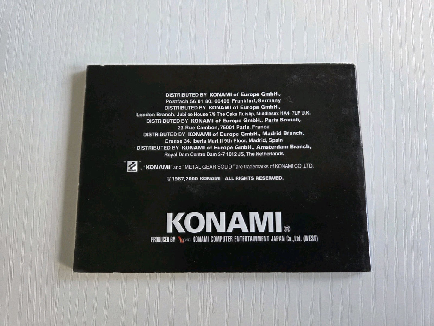 Nintendo Game Boy Color Spielanleitung Metal Gear Solid EUR