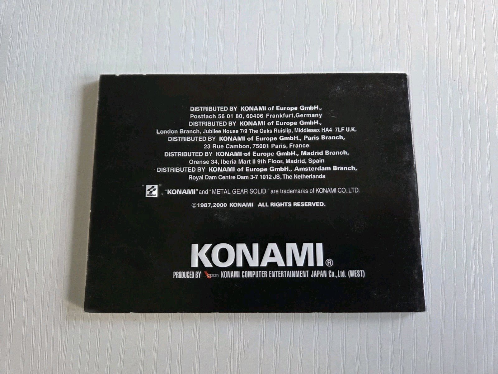 Nintendo Game Boy Color Spielanleitung Metal Gear Solid EUR