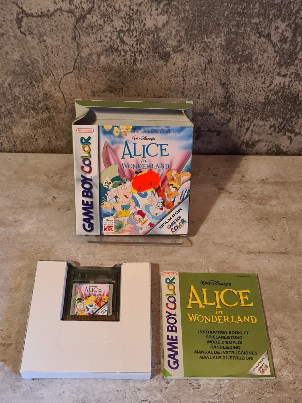 Nintendo Game Boy Color Alice in Wonderland mit OVP und Anleitung EUR - T-Retro-Games 