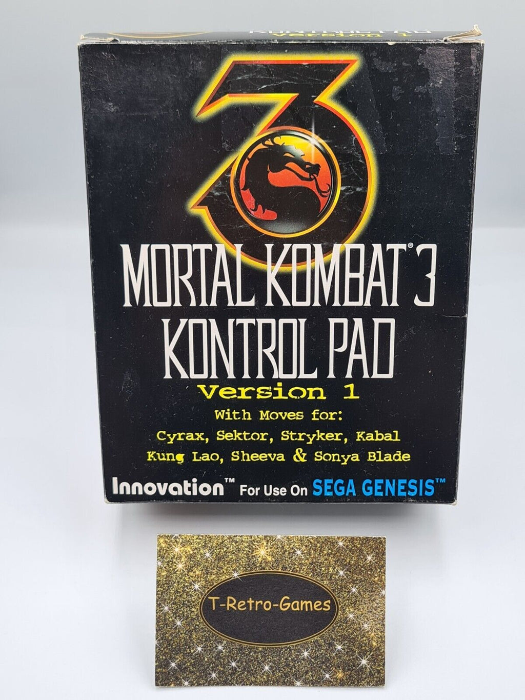 Sega Genesis Mortal Kombat 3 Kontrol Pad Version 1 Controller Joystick OVP - T-Retro-Games 