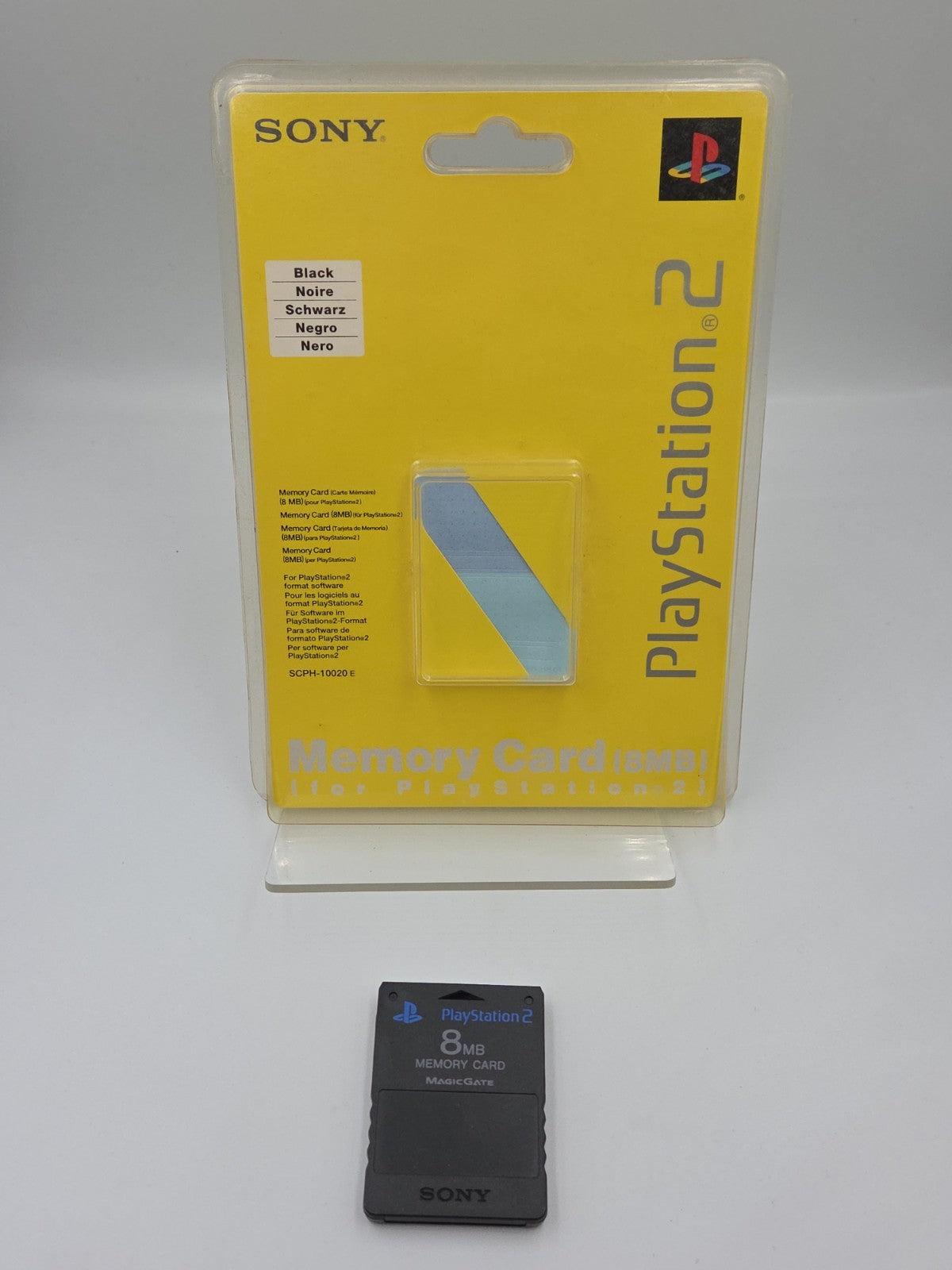 PS2 Sony Playstation 2 Memory Card Sealed Black Schwarz SCPH-10020 E OVP