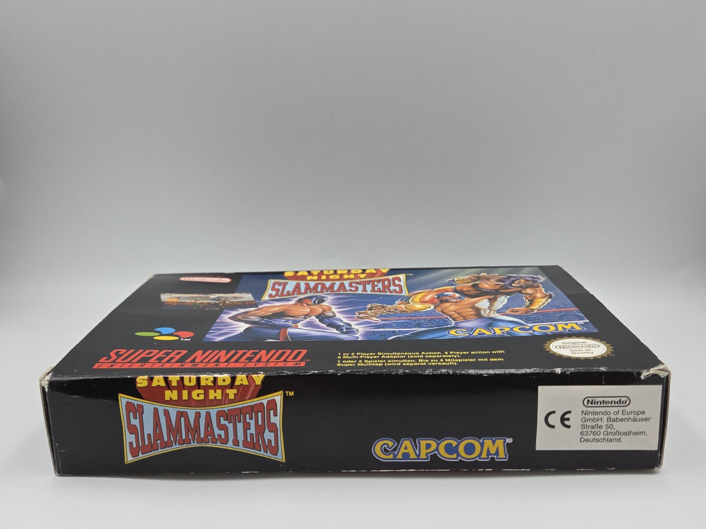 SNES Super Nintendo Spiel Saturday Night Slammasters mit OVP und Anleitung EUR