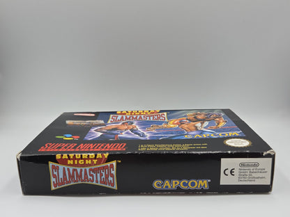 SNES Super Nintendo Spiel Saturday Night Slammasters mit OVP und Anleitung EUR