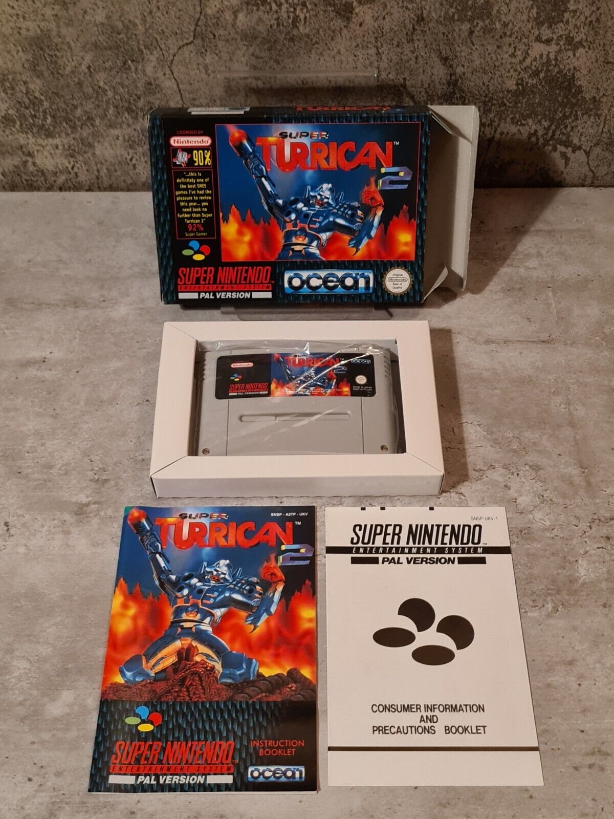 SNES Super Nintendo Super Turrican 2 mit OVP und Anleitung UKV - T-Retro-Games 