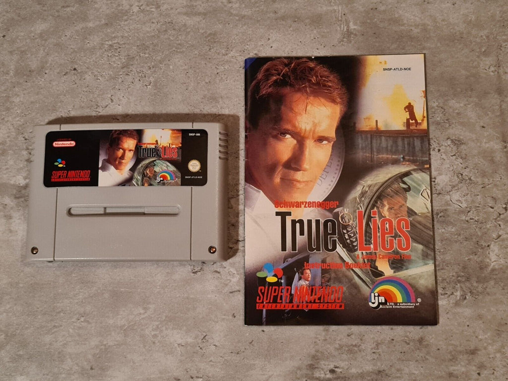 SNES Super Nintendo True Lies mit OVP und Anleitung NOE - T-Retro-Games 