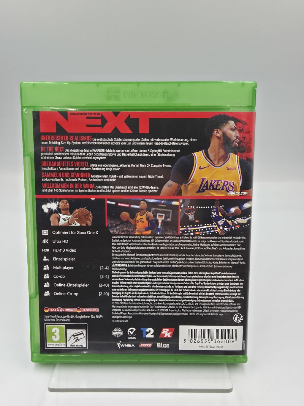 XBOXOne Spiel NBA 2K20 mit OVP und Anleitung Deutsch