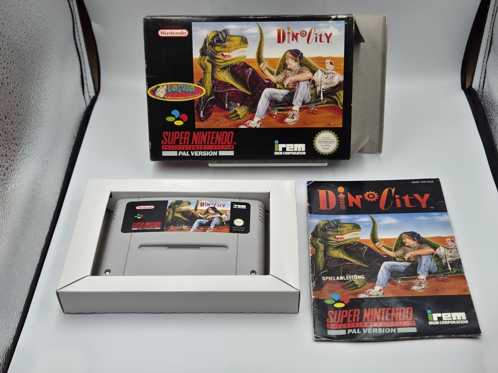 SNES Super Nintendo Dino City mit OVP und Anleitung NOE